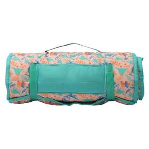 NEW JANE MARIE boy's dino-mite nap mat in teal/orange